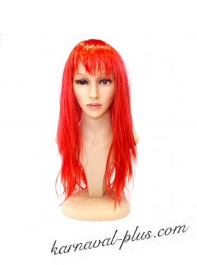 Карнавальный парик Длинные прямые волосы, цвет красный